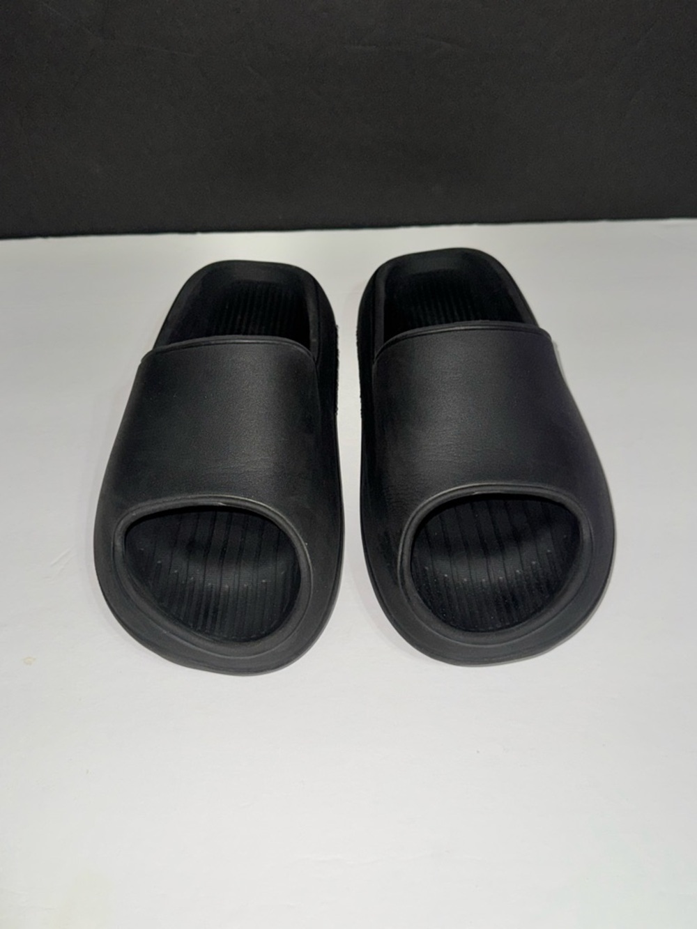 Black Men's Slide Sandals - Comfort Slip-On